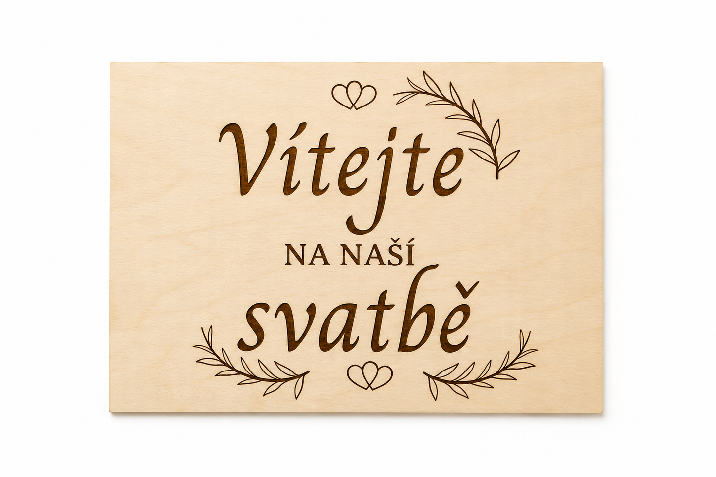 Dřevěná svatební cedule Vítejte na naší svatbě