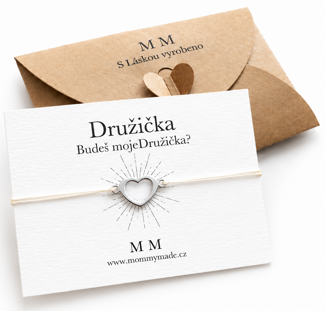 Náramek pro družičku Srdce