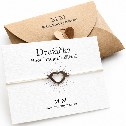 Náramek pro družičku Srdce