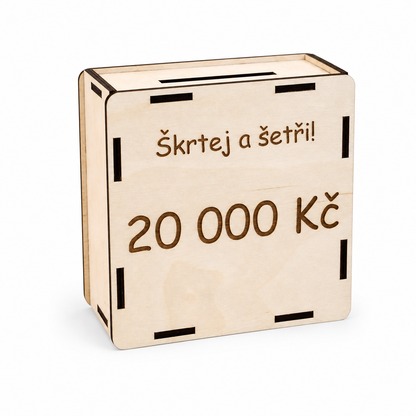 Pokladnička Škrtej a šetři – pro děti (20 000 Kč)
