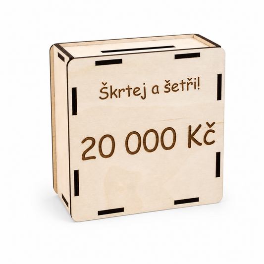 Pokladnička Škrtej a šetři – pro děti (20 000 Kč)