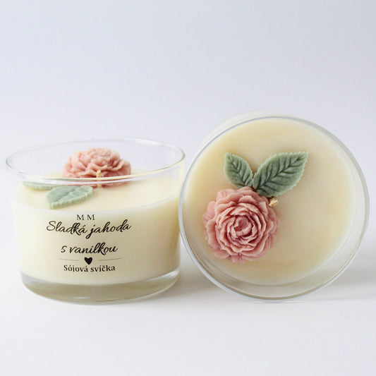 Sójová svíčka Sladká jahoda s vanilkou