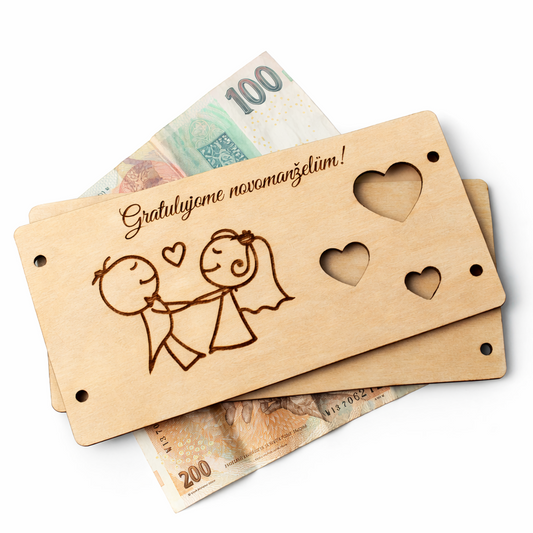 obalka na penize drevena